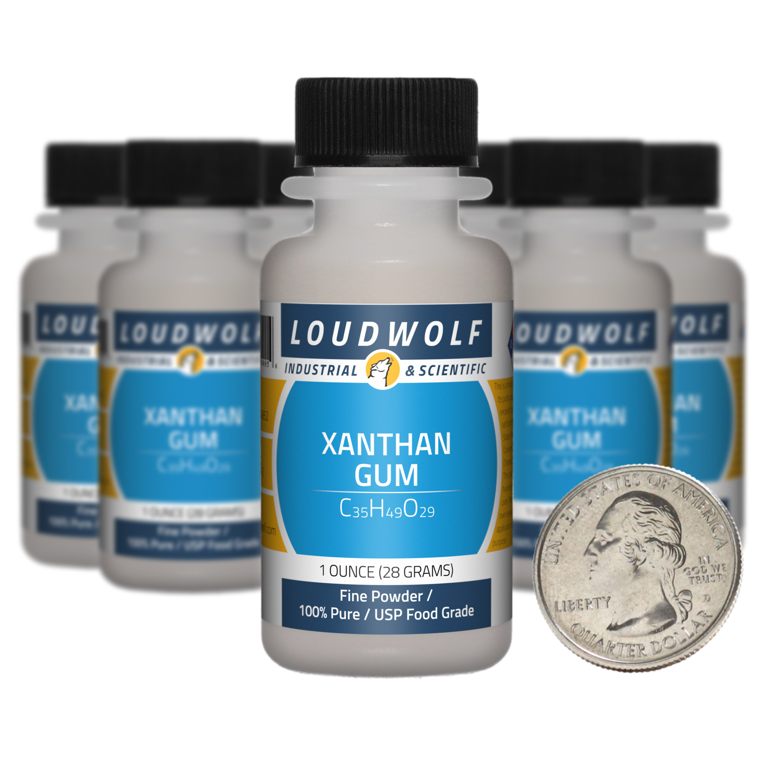 Xanthan Gum / 10 Ounces / 10 Bottles / 100% Pure USP Food Grade / Fine Powder