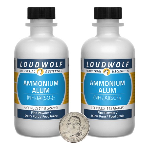 Ammonium Alum - 8 Ounces in 2 Bottles