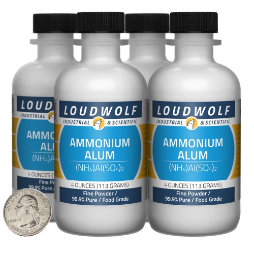 Ammonium Alum - 1 Pound in 4 Bottles