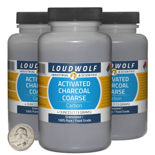 Activated Charcoal Coarse - 12 Ounces in 3 Bottles