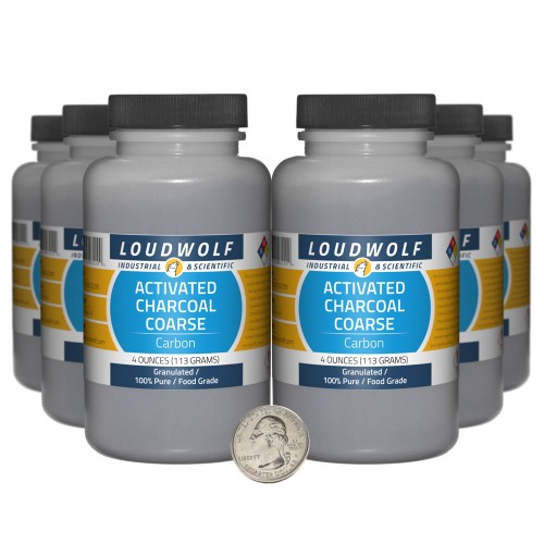Activated Charcoal Coarse - 1.5 Pounds in 6 Bottles
