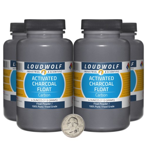 Activated Charcoal Float - 1 Pound in 4 Bottles