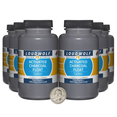 Activated Charcoal Float - 1.5 Pounds in 6 Bottles