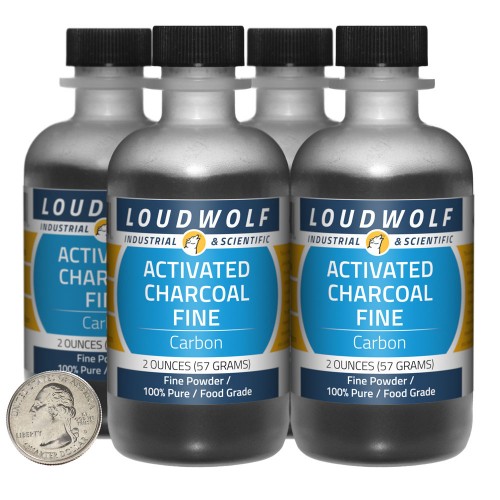 Activated Charcoal Fine - 8 Ounces in 4 Bottles