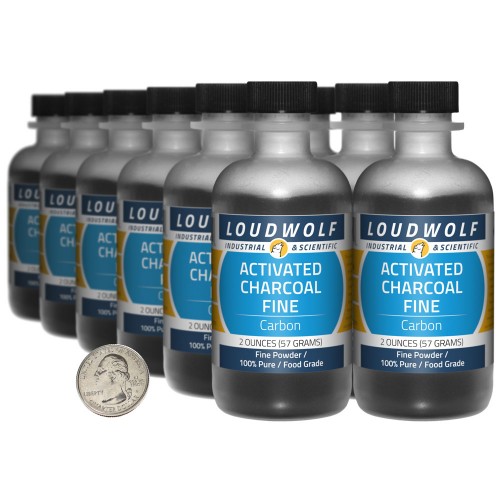 Activated Charcoal Fine - 1.5 Pounds in 12 Bottles