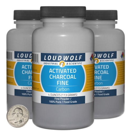 Activated Charcoal Fine - 12 Ounces in 3 Bottles