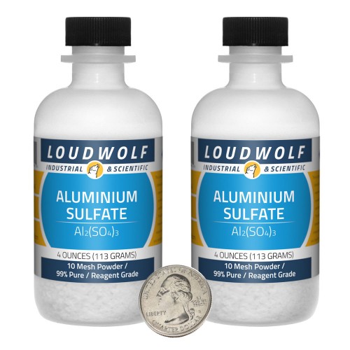 Aluminium Sulfate - 8 Ounces in 2 Bottles