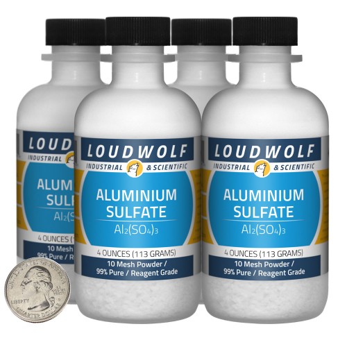 Aluminium Sulfate - 1 Pound in 4 Bottles