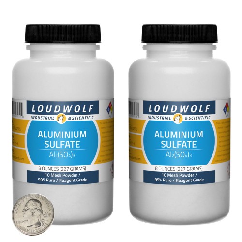 Aluminium Sulfate - 1 Pound in 2 Bottles