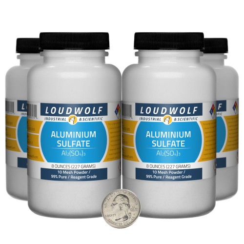 Aluminium Sulfate - 2 Pounds in 4 Bottles