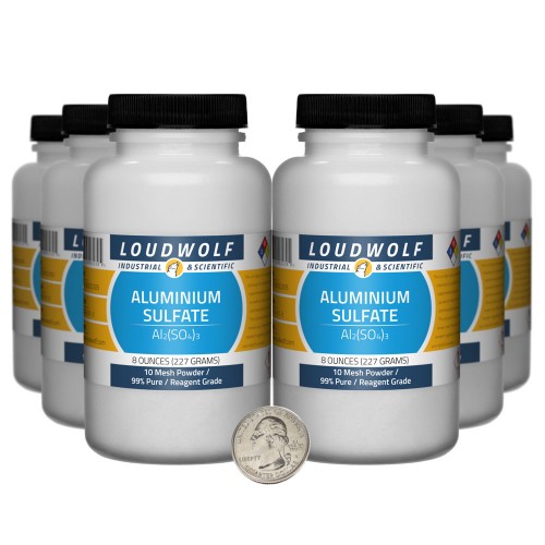 Aluminium Sulfate - 3 Pounds in 6 Bottles