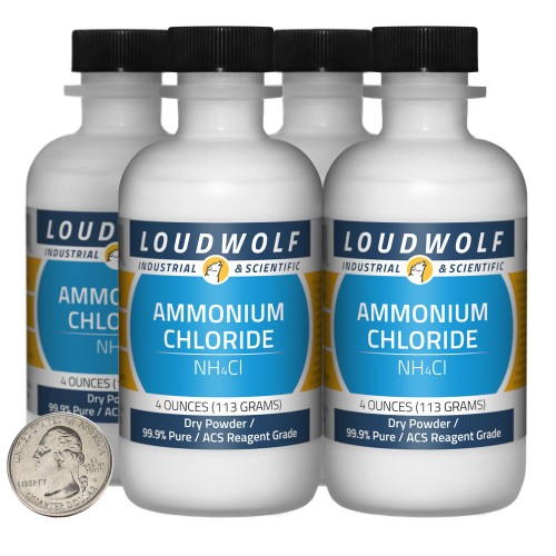 Ammonium Chloride - 1 Pound in 4 Bottles Ammonium Chloride - 1 Pound in 4 Bottles