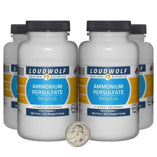 Ammonium Persulfate - 2.5 Pounds in 4 Bottles