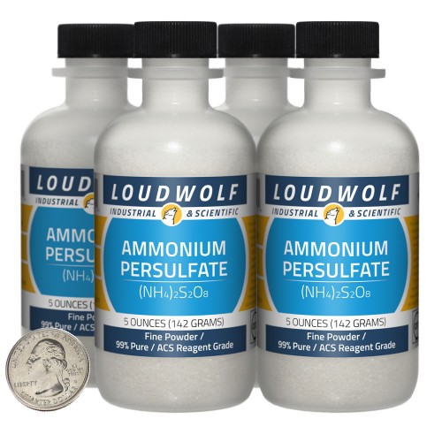 Ammonium Persulfate - 1.3 Pounds in 4 Bottles