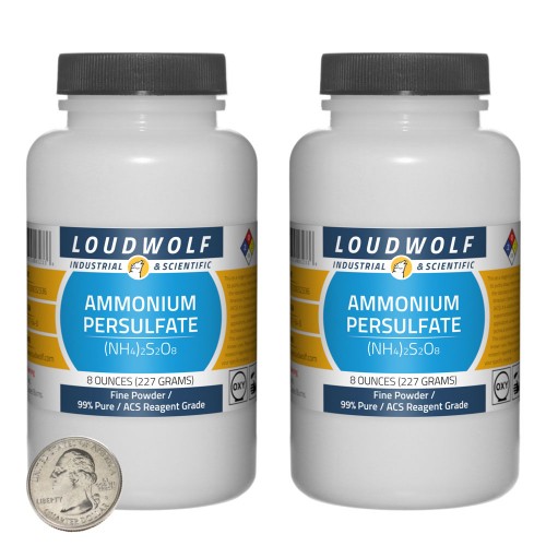 Ammonium Persulfate - 1 Pound in 2 Bottles