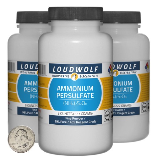 Ammonium Persulfate - 1.5 Pounds in 3 Bottles