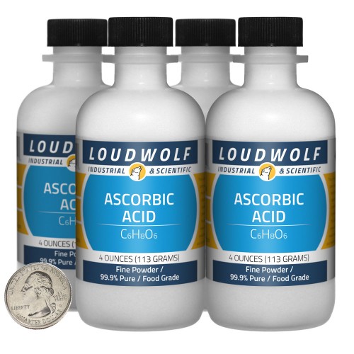 Ascorbic Acid - 1 Pound in 4 Bottles Ascorbic Acid - 1 Pound in 4 Bottles