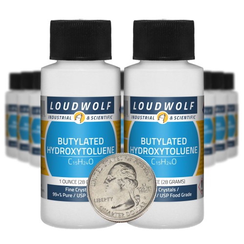 Butylated Hydroxytoluene - 1.3 Pounds in 20 Bottles