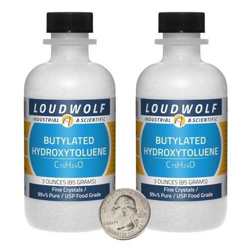 Butylated Hydroxytoluene - 6 Ounces in 2 Bottles