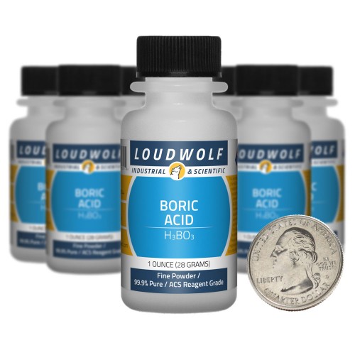 Boric Acid - 10 Ounces in 10 Bottles Boric Acid - 10 Ounces in 10 Bottles