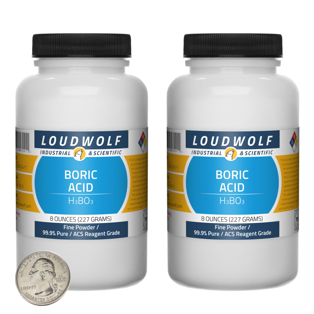 Boric Acid - 1 Pound in 2 Bottles Boric Acid - 1 Pound in 2 Bottles