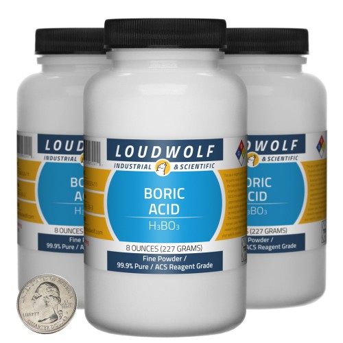 Boric Acid - 1.5 Pounds in 3 Bottles Boric Acid - 1.5 Pounds in 3 Bottles