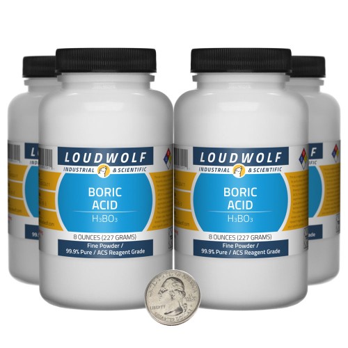 Boric Acid - 2 Pounds in 4 Bottles Boric Acid - 2 Pounds in 4 Bottles