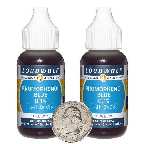 Bromophenol Blue 0.1% - 2 Fluid Ounces in 2 Bottles
