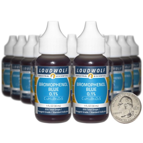 Bromophenol Blue 0.1% - 20 Fluid Ounces in 20 Bottles