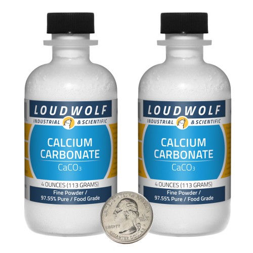 Calcium Carbonate - 8 Ounces in 2 Bottles