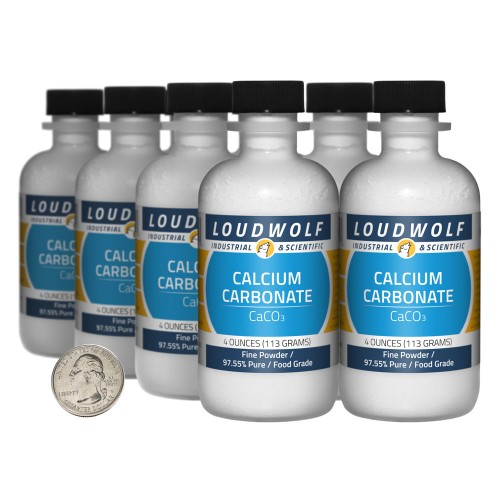 Calcium Carbonate - 2 Pounds in 8 Bottles