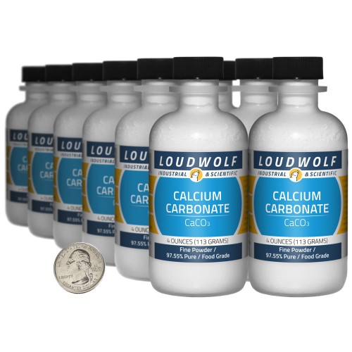 Calcium Carbonate - 3 Pounds in 12 Bottles
