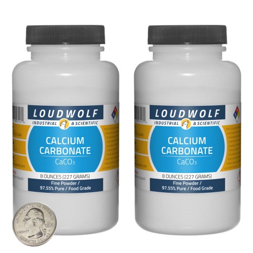 Calcium Carbonate - 1 Pound in 2 Bottles