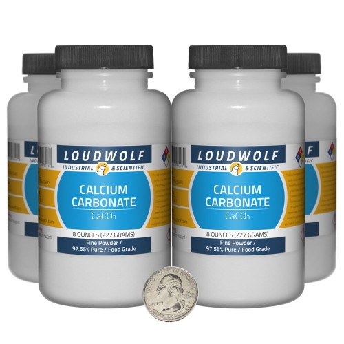 Calcium Carbonate - 2 Pounds in 4 Bottles