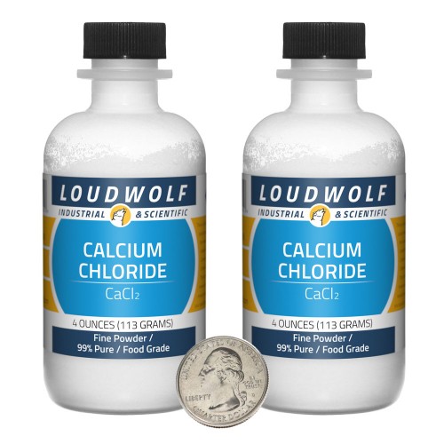 Calcium Chloride - 8 Ounces in 2 Bottles