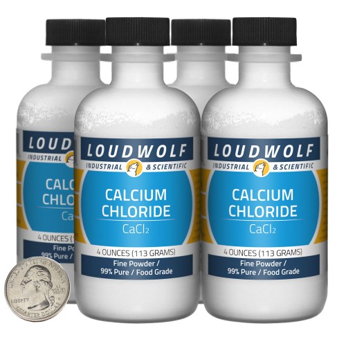 Calcium Chloride - 1 Pound in 4 Bottles