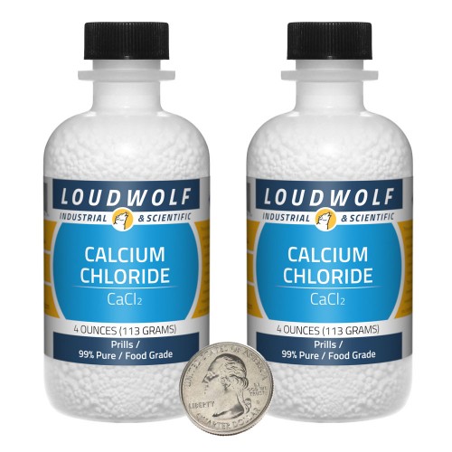 Calcium Chloride Prills - 8 Ounces in 2 Bottles