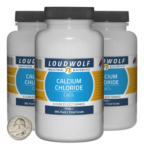 Calcium Chloride - 1.5 Pounds in 3 Bottles