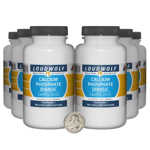 Calcium Phosphate Dibasic - 3 Pounds in 6 Bottles