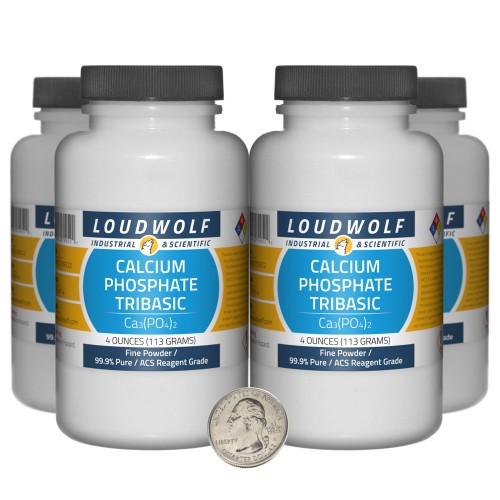 Calcium Phosphate Tribasic - 1 Pound in 4 Bottles