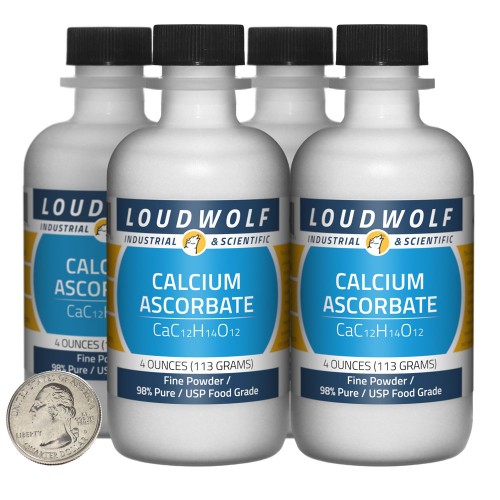 Calcium Ascorbate - 1 Pound in 4 Bottles
