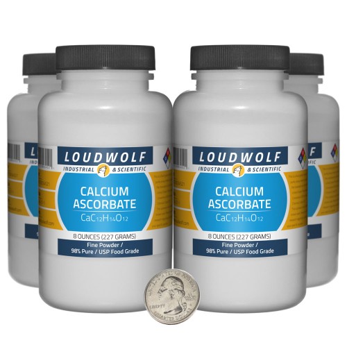 Calcium Ascorbate - 2 Pounds in 4 Bottles