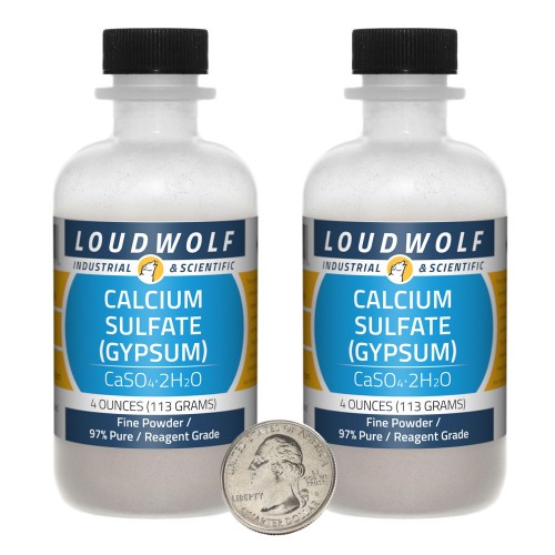 Calcium Sulfate (Gypsum) - 8 Ounces in 2 Bottles
