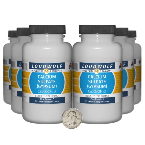 Calcium Sulfate (Gypsum) - 3 Pounds in 6 Bottles