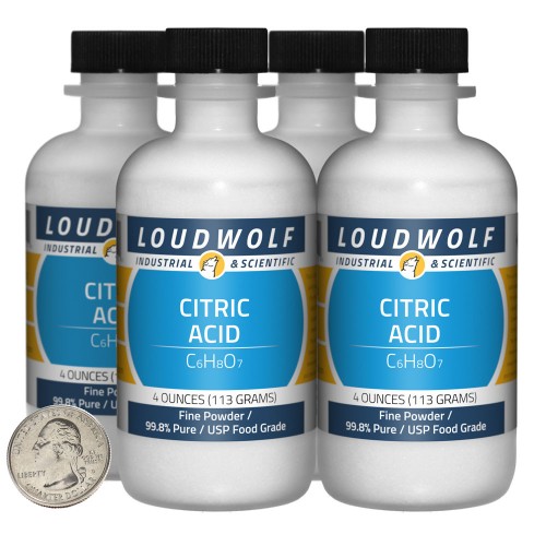 Citric Acid - 1 Pound in 4 Bottles Citric Acid - 1 Pound in 4 Bottles