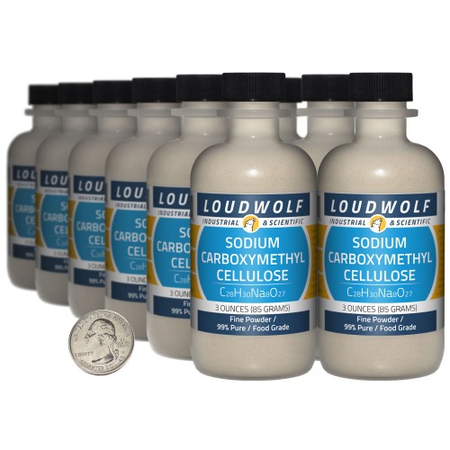 Sodium Carboxymethyl Cellulose - 2.3 Pounds in 12 Bottles Sodium Carboxymethyl Cellulose - 2.3 Pounds in 12 Bottles