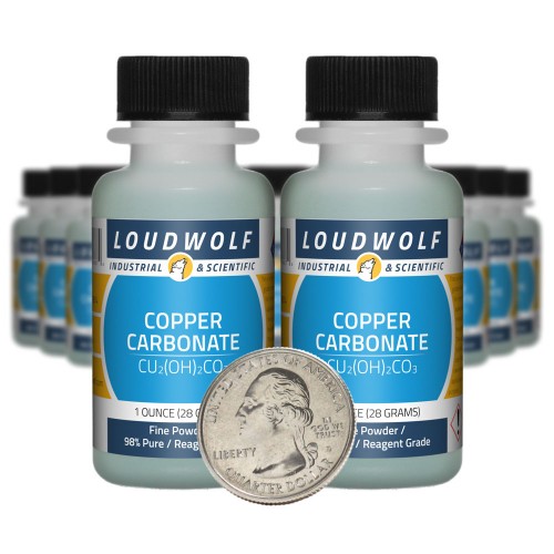 Copper Carbonate - 1.3 Pounds in 20 Bottles Copper Carbonate - 1.3 Pounds in 20 Bottles