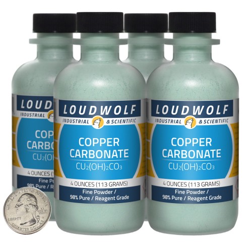 Copper Carbonate - 1 Pound in 4 Bottles Copper Carbonate - 1 Pound in 4 Bottles