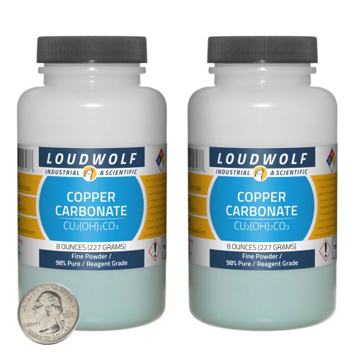 Copper Carbonate - 1 Pound in 2 Bottles Copper Carbonate - 1 Pound in 2 Bottles