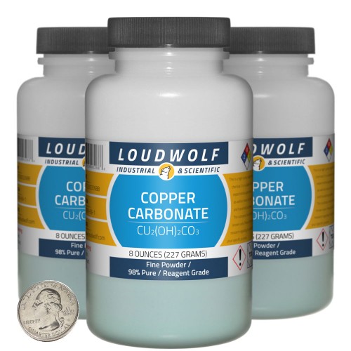Copper Carbonate - 1.5 Pounds in 3 Bottles Copper Carbonate - 1.5 Pounds in 3 Bottles